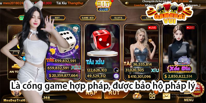 Hit Club là cổng game hợp pháp