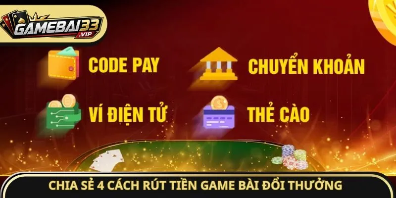 Chia sẻ 4 cách rút tiền Game bài đổi thưởng